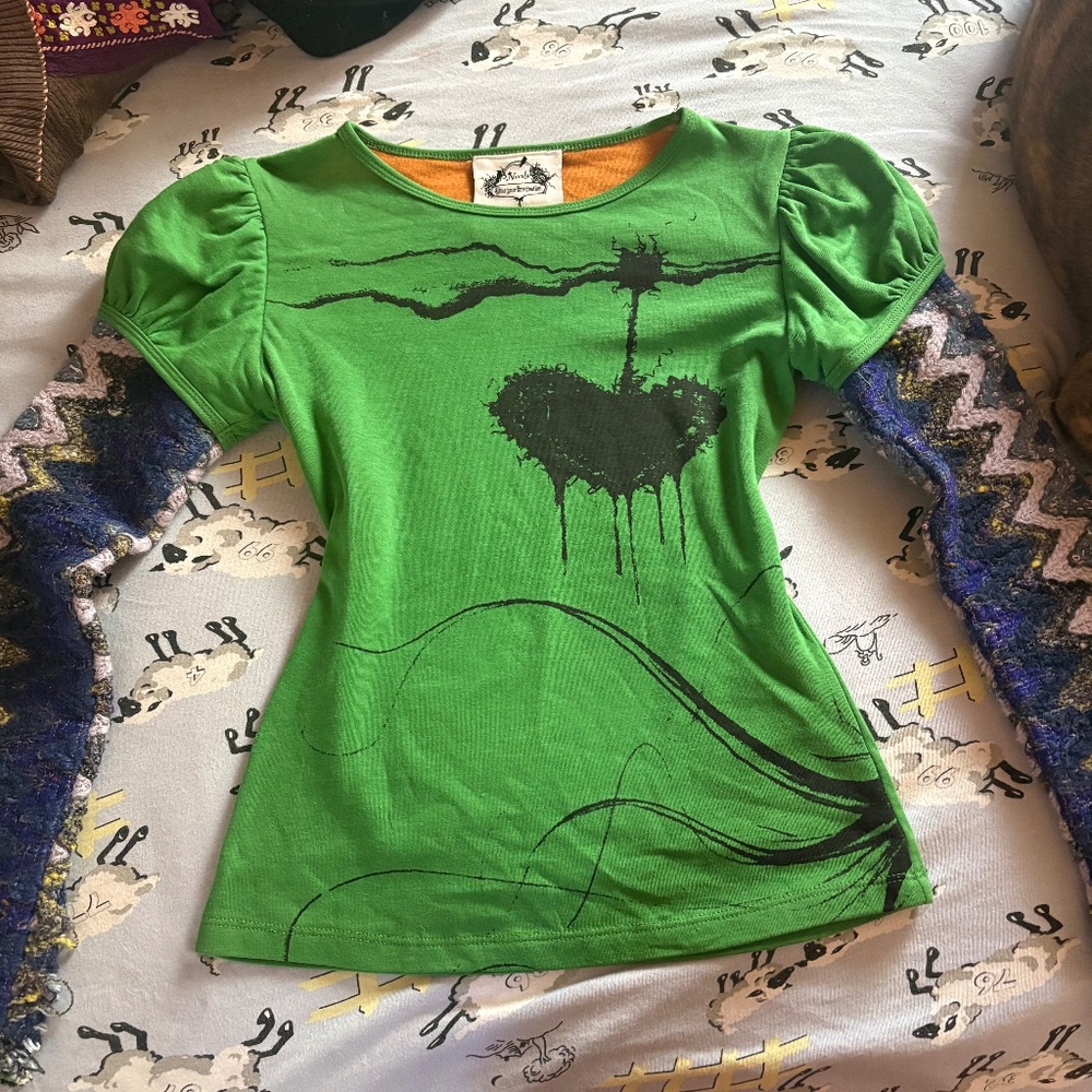 Avant- garde mixed media top